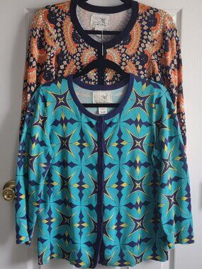 Anthropologie Tabitha cardigans - EUC - size L - bundle of 2 - summer sweaters